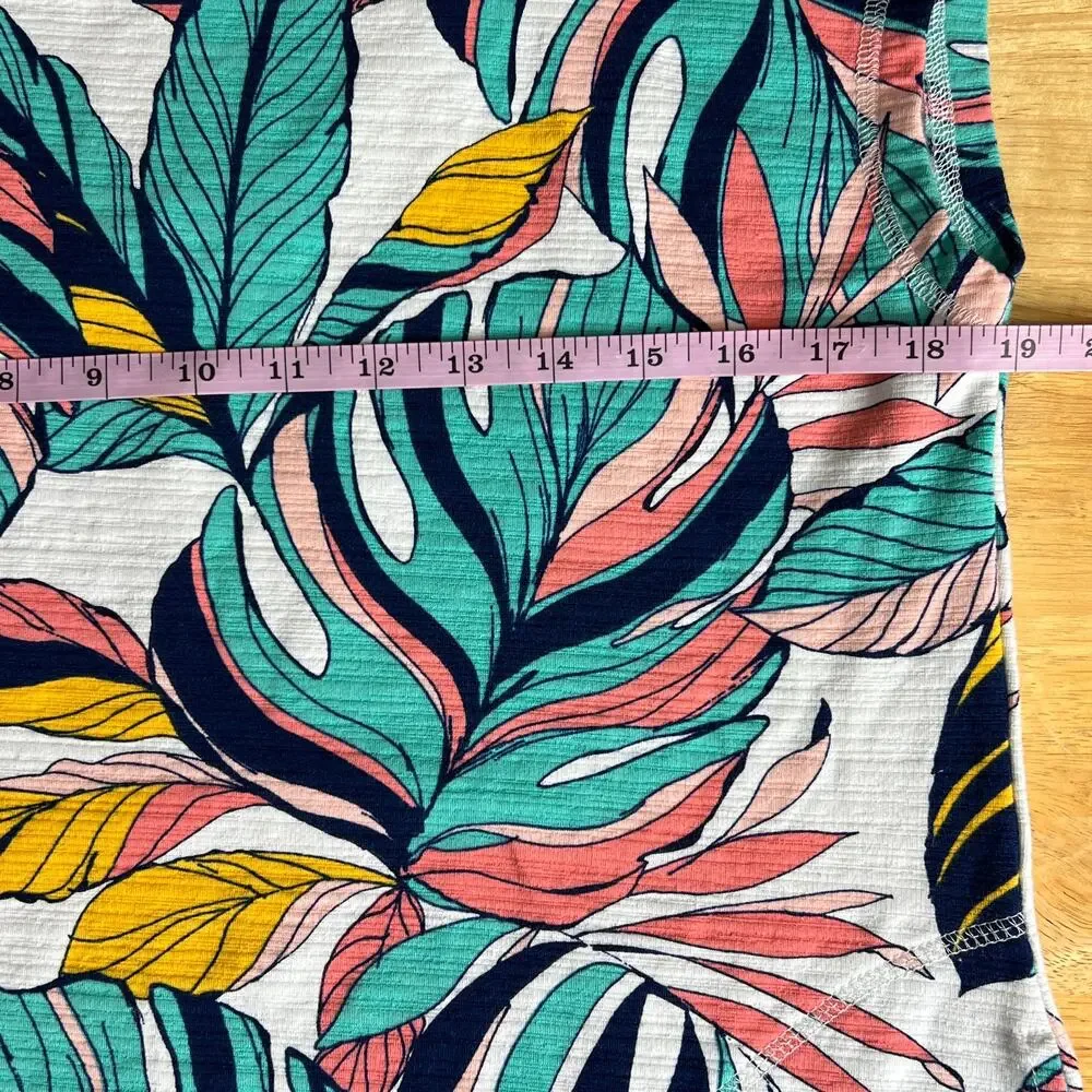 Talbots Cozy Crush Cross Back Dress Tropical Size Medium